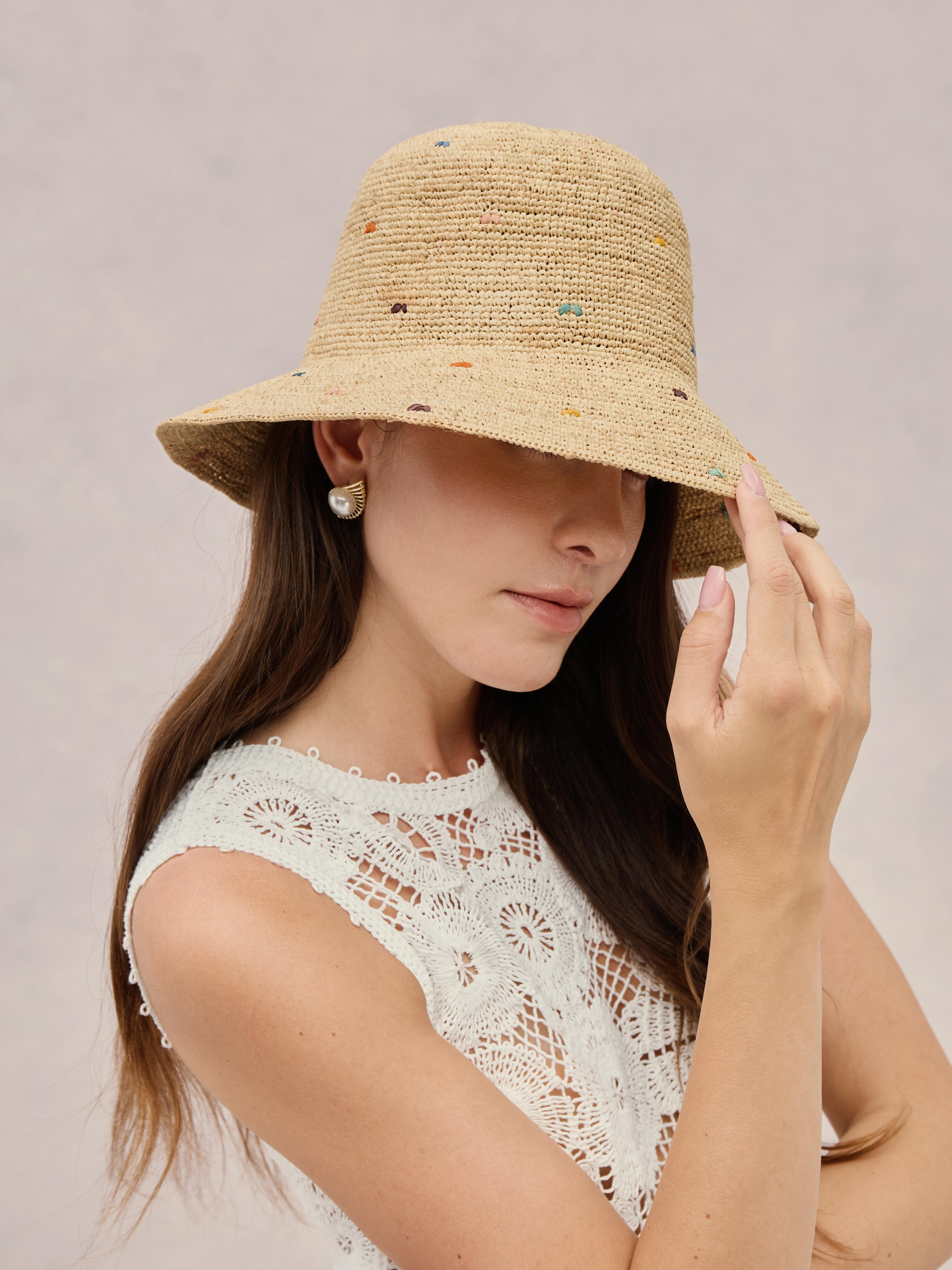 Handcrafted Madagascar raffia bucket hat — Jeju | Club Hapuna