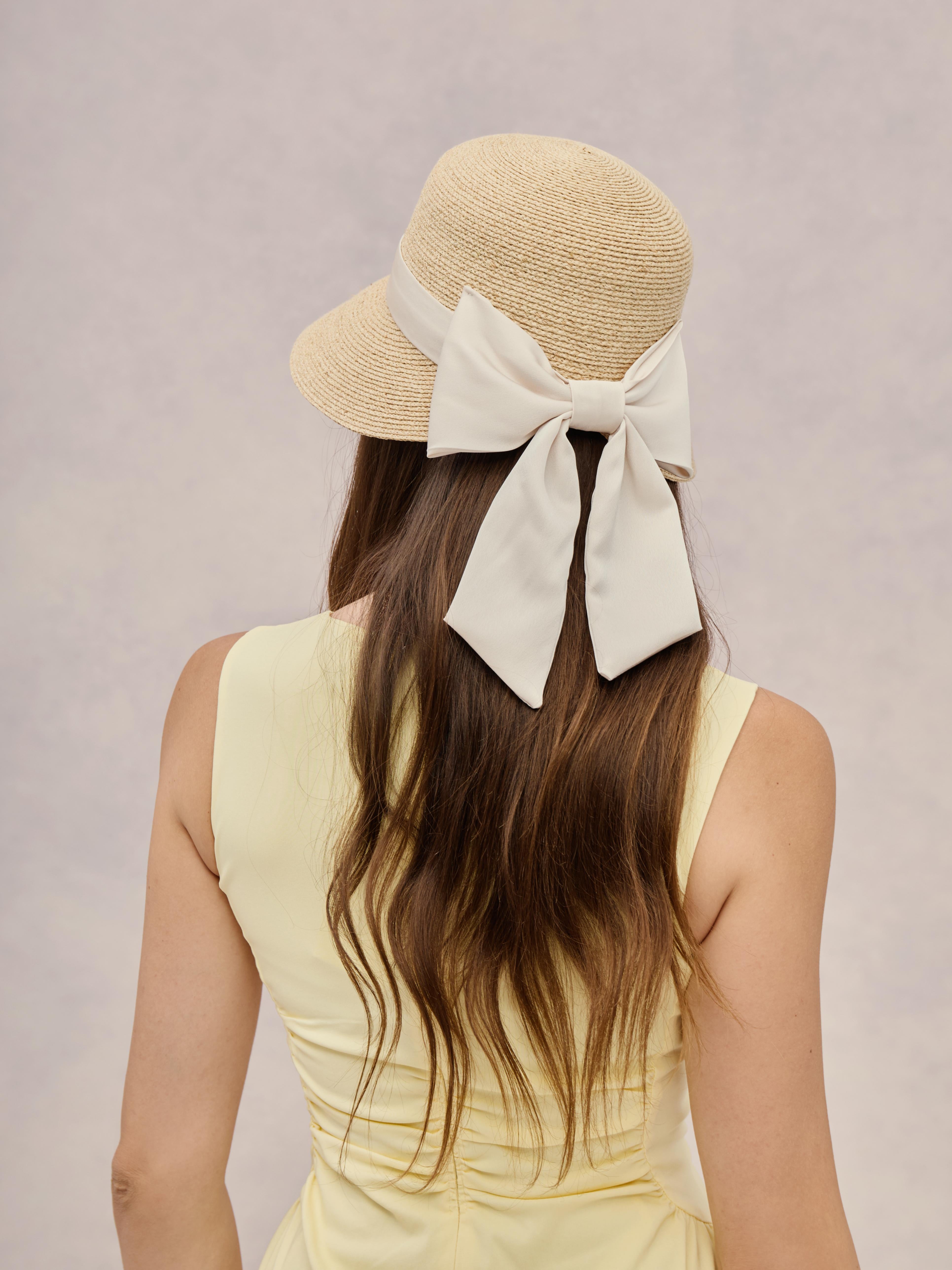Tahiti packable ivory Madagascar raffia hat | Club Hapuna