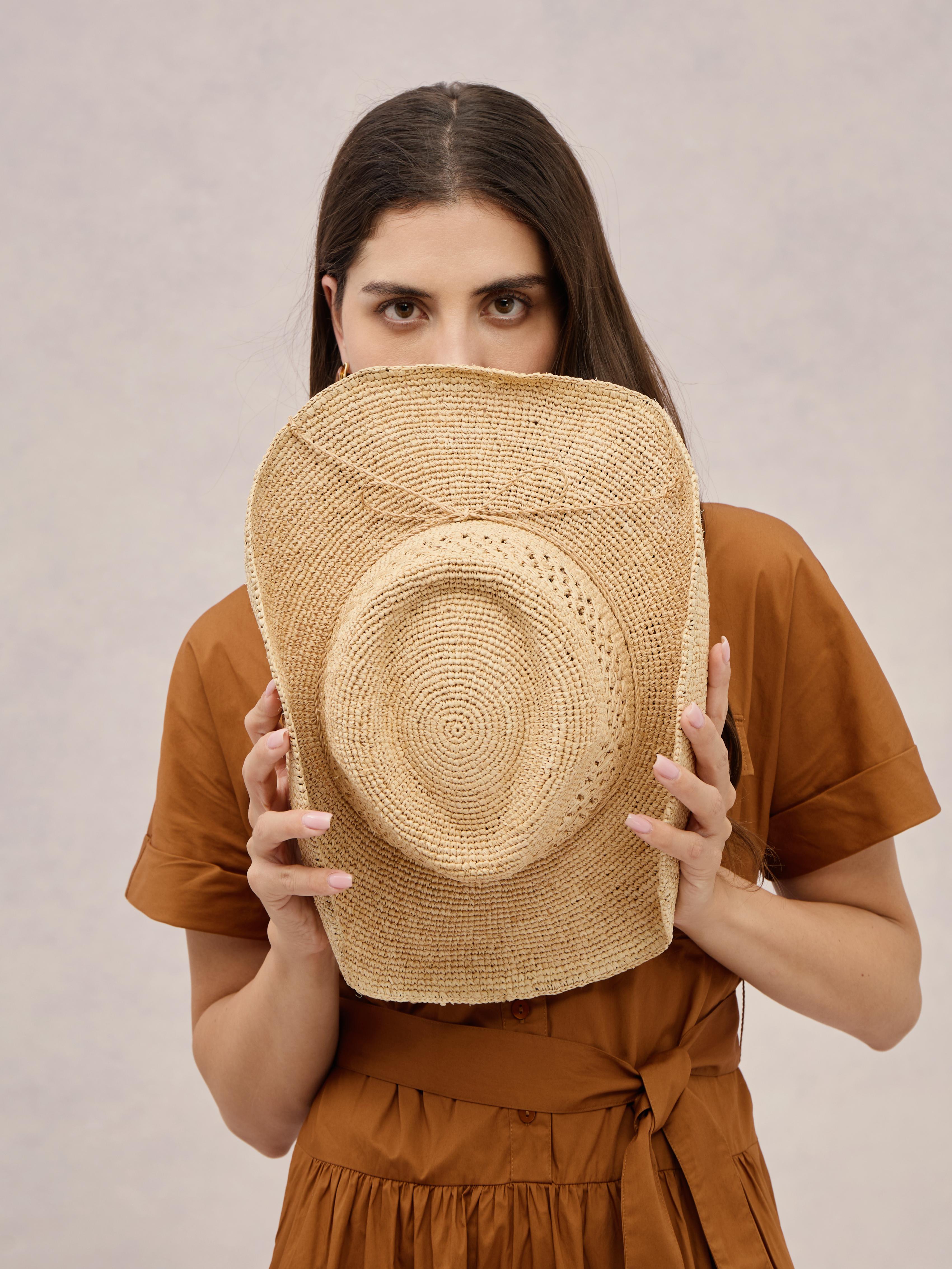 Handcrafted Madagascar raffia cowboy hat — Mafia | Club Hapuna