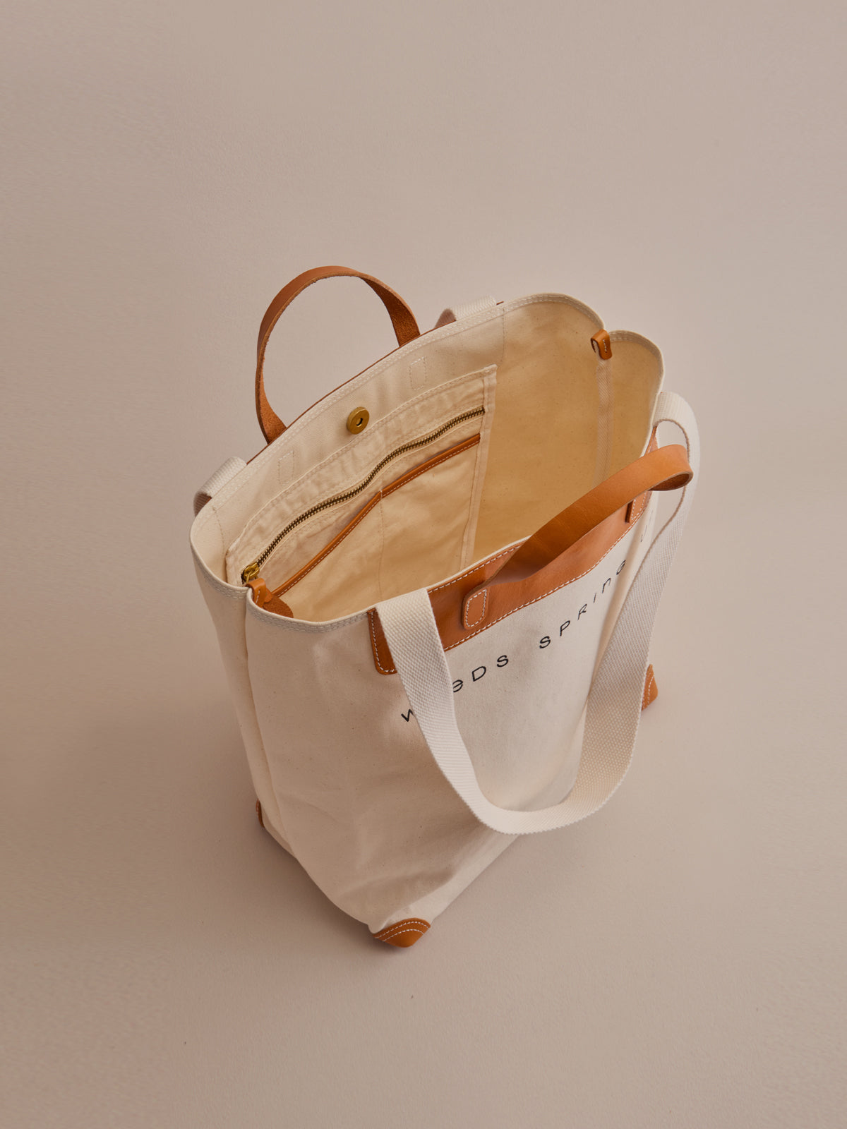Leather-trim Classic Tote