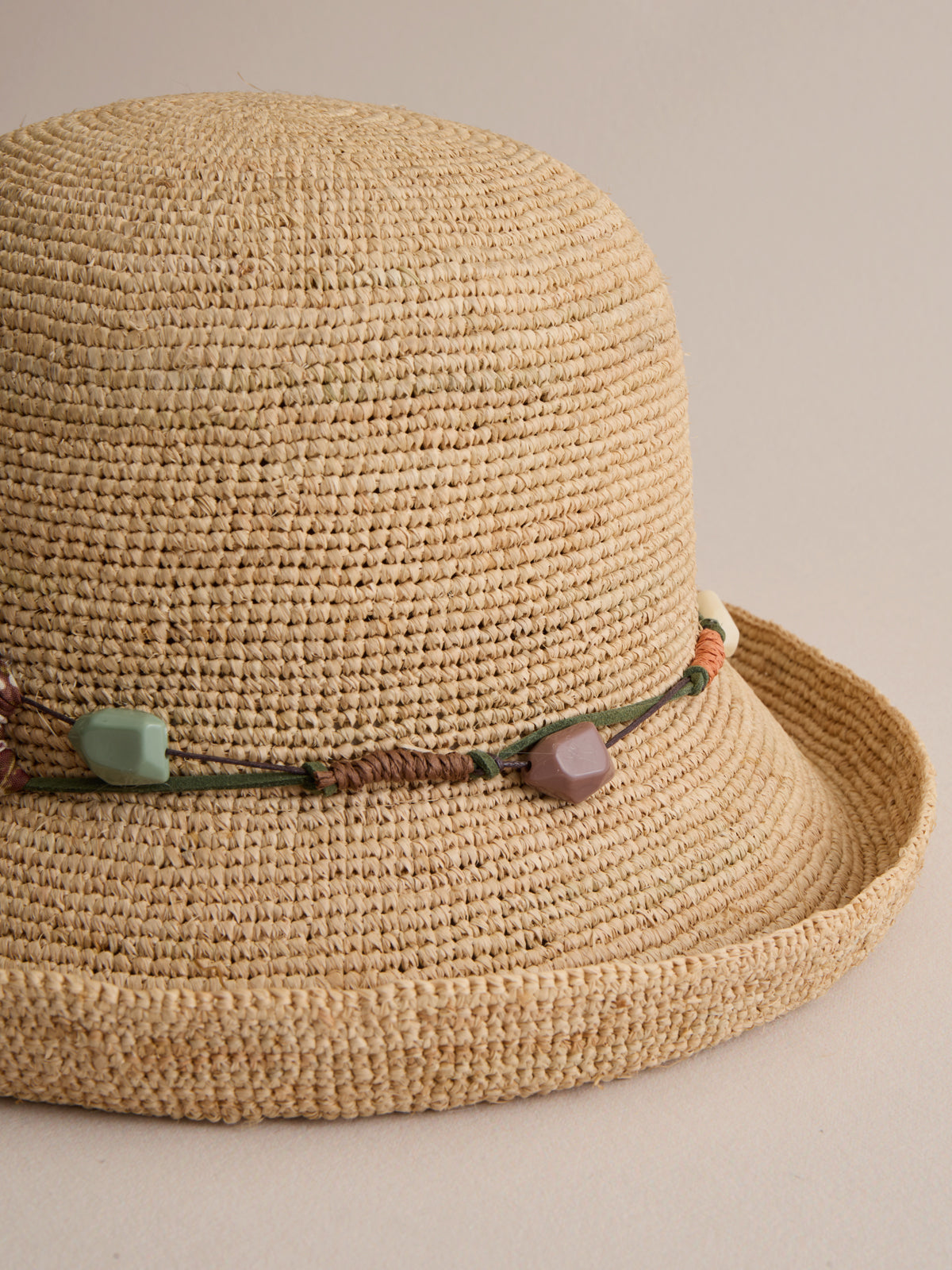 Amalfi by Club Hapuna — merlot Madagascar raffia scarf-trim hat