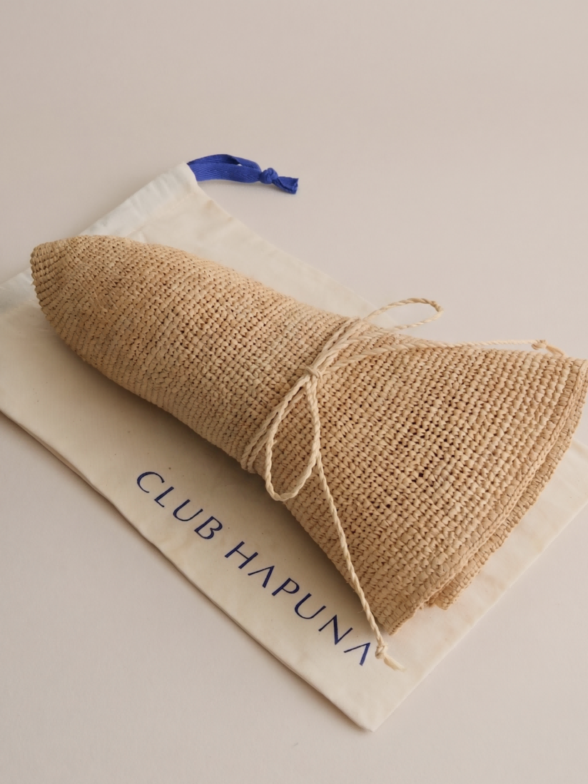 Ibiza I packable Madagascar raffia wide-brim hat | Club Hapuna