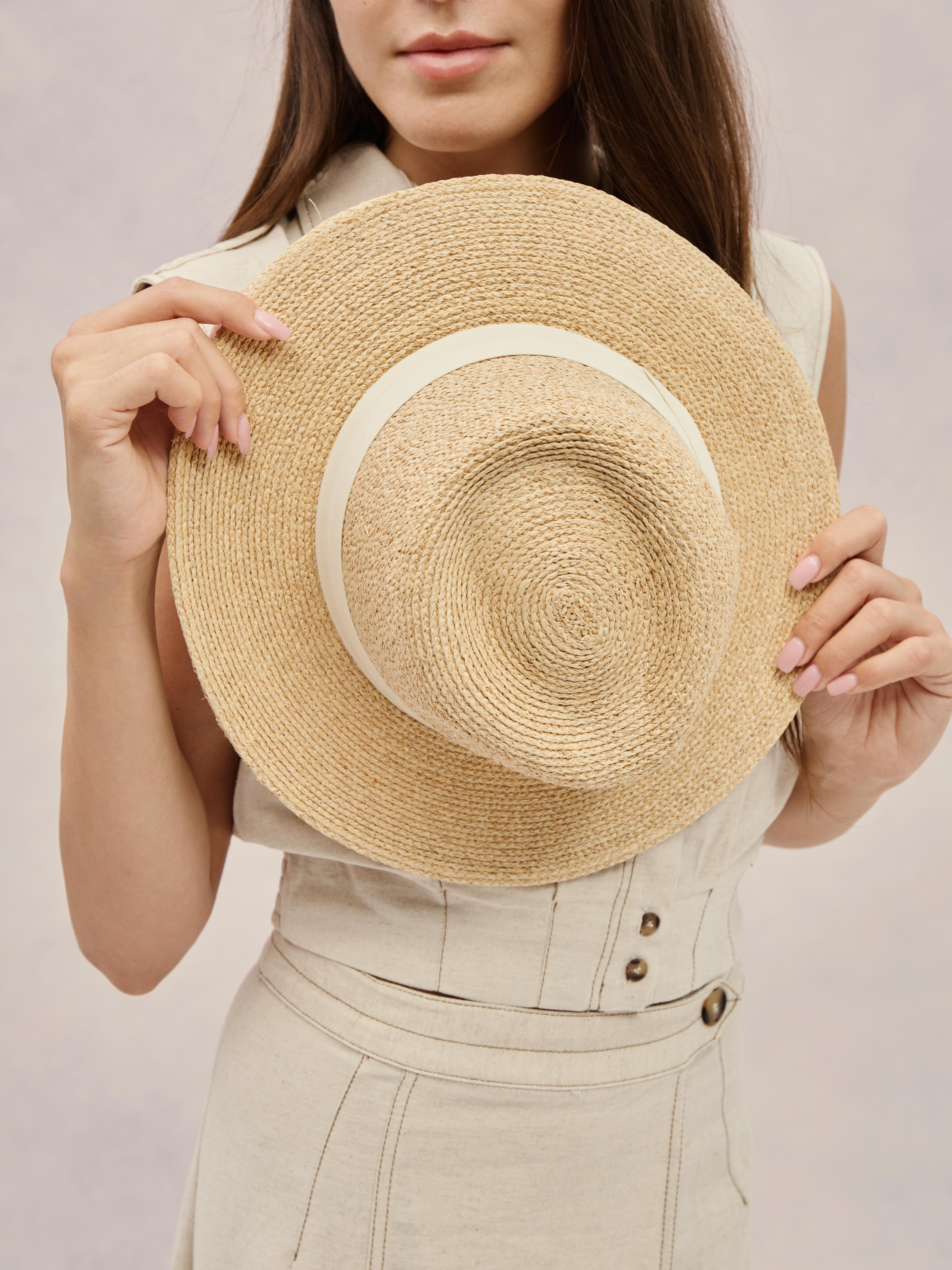 Ponza ivory raffia fedora — structured, elegant | Club Hapuna