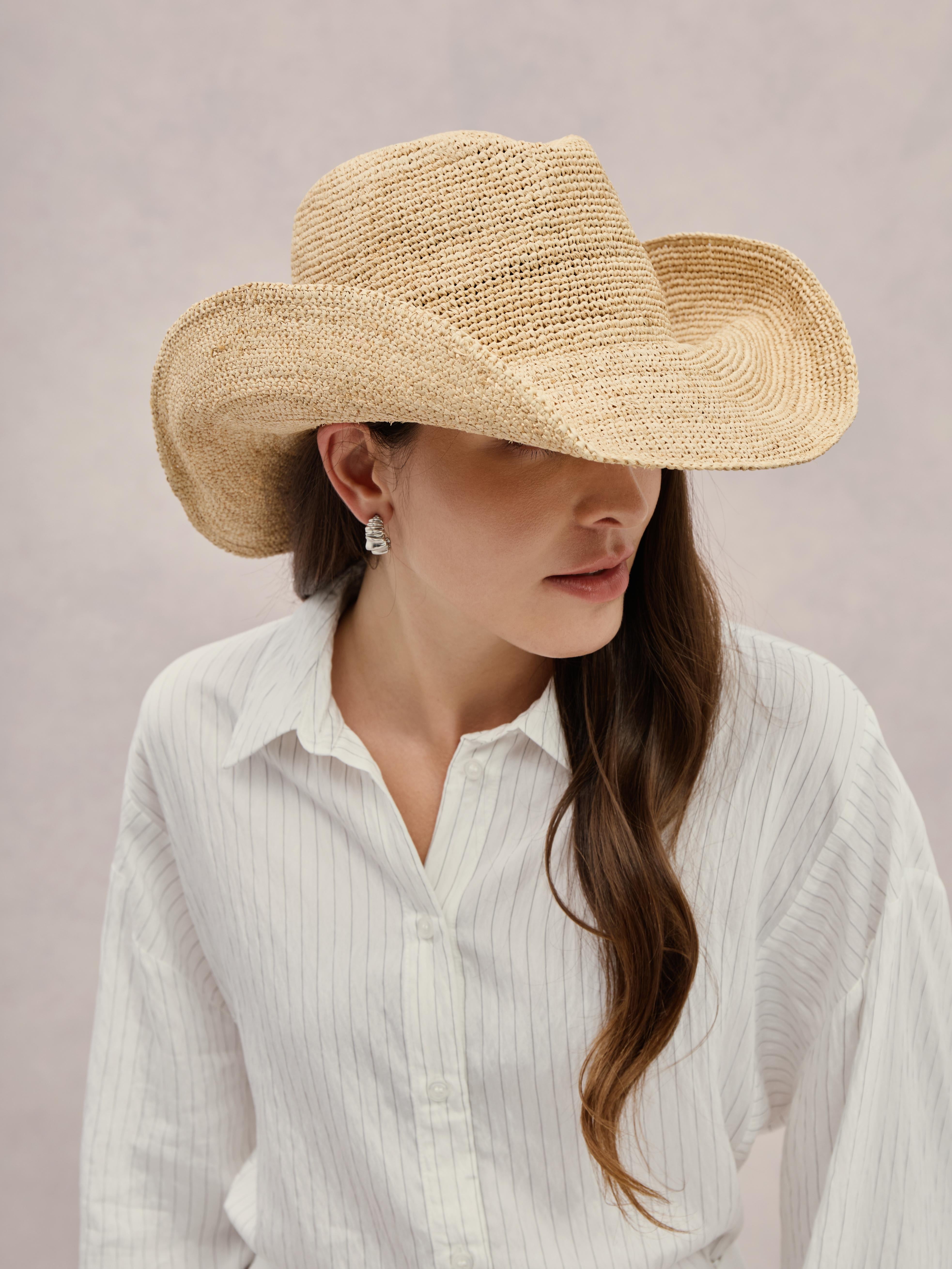 Club Hapuna Zanzibar — Madagascar raffia hat with mouldable brim