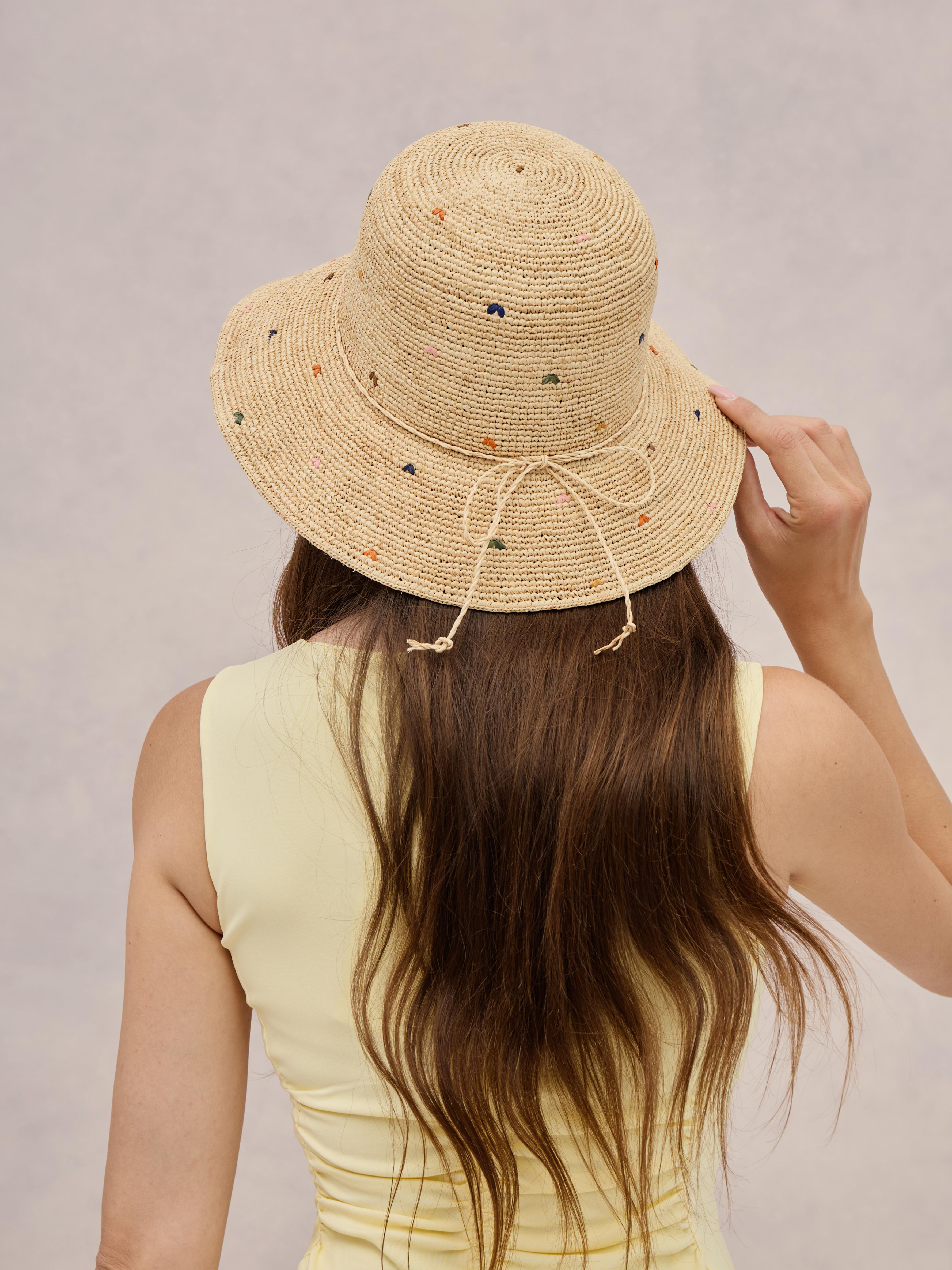 Jeju String raffia bucket hat — string trim, packable | Club Hapuna