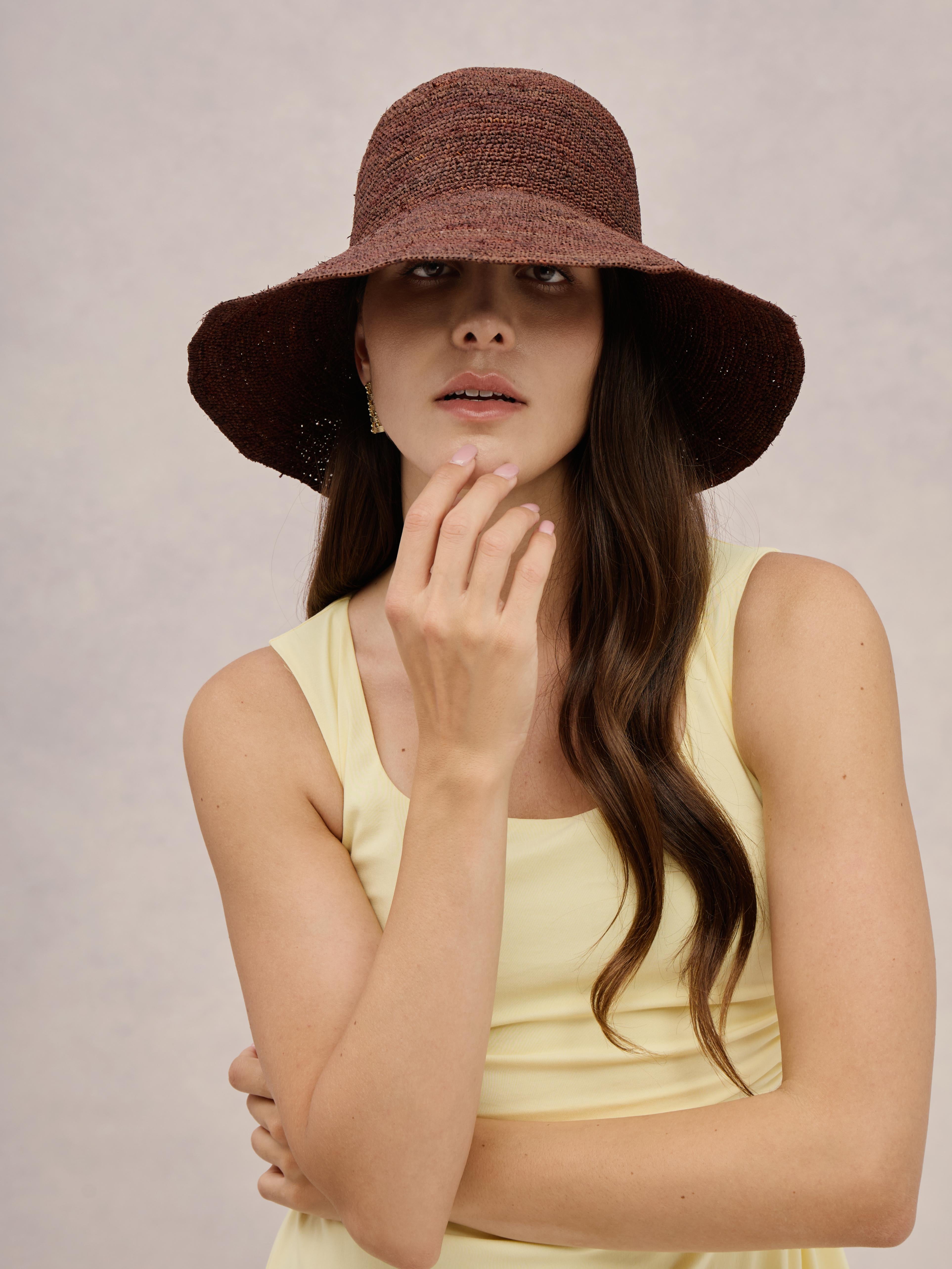 Club Hapuna Azores — coco Madagascar raffia cloche-inspired hat