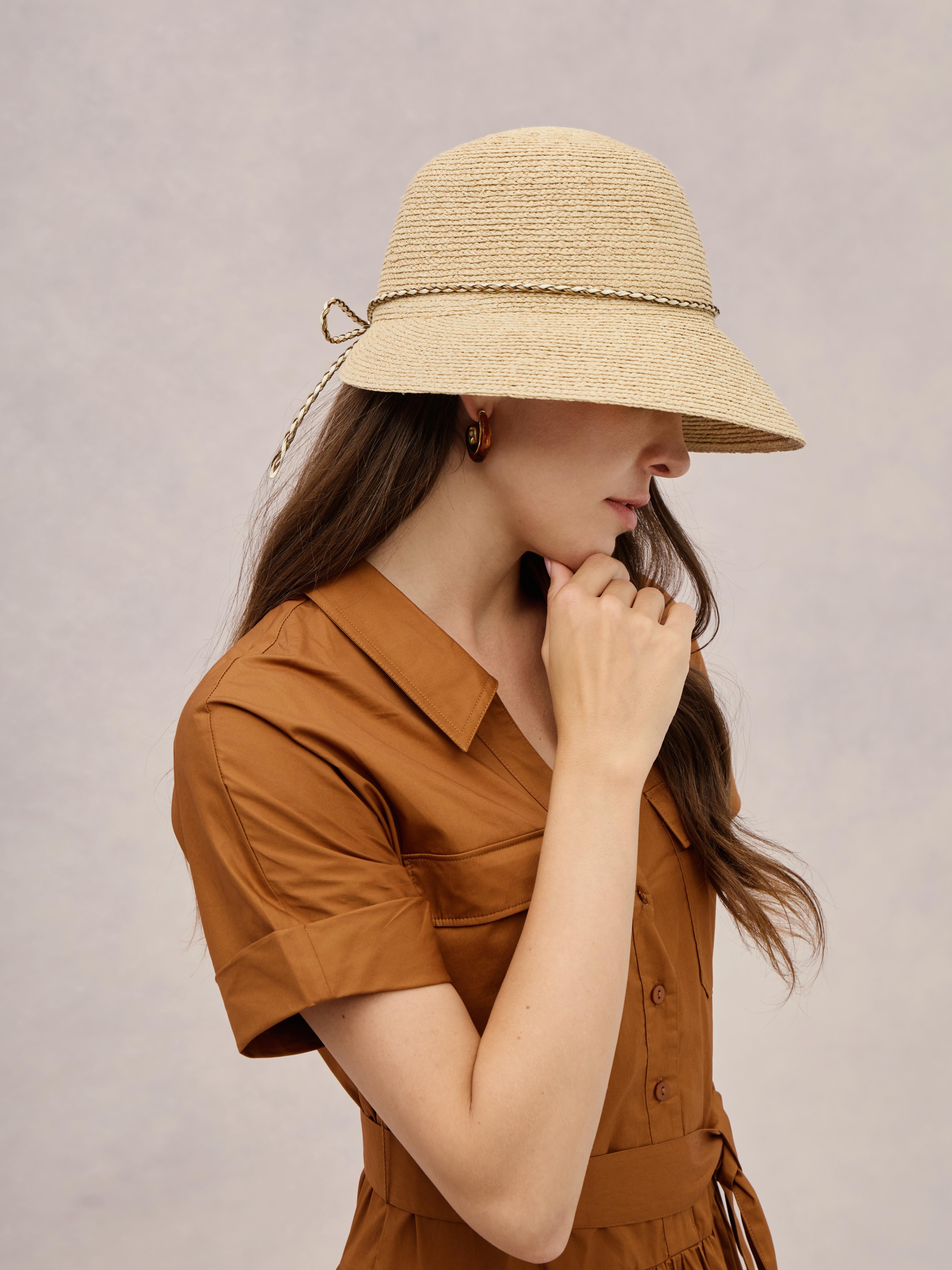 Club Hapuna Crete — Madagascar raffia hat with braided crown trim