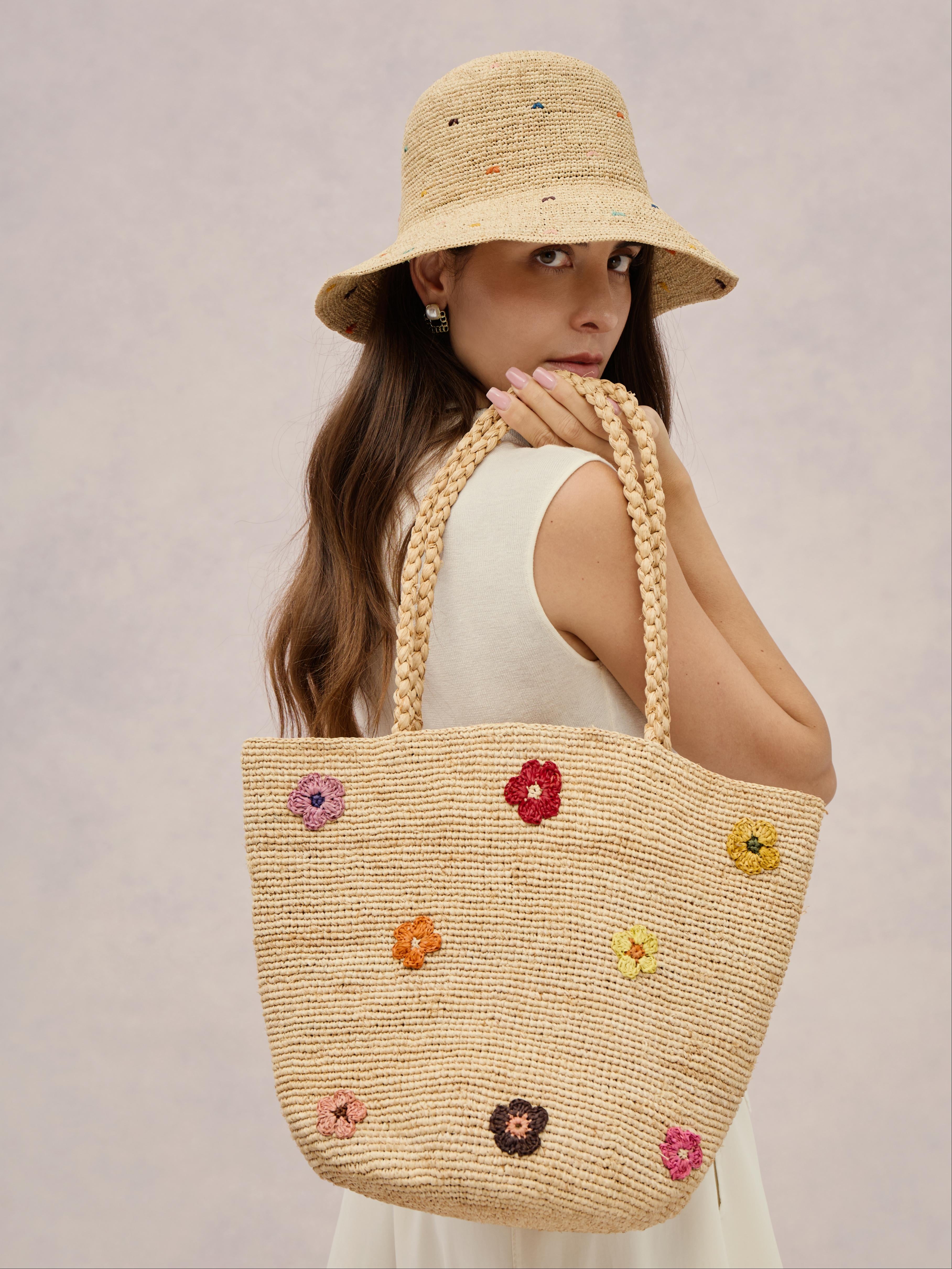 Madagascar raffia bucket hat — Club Hapuna Jeju natural