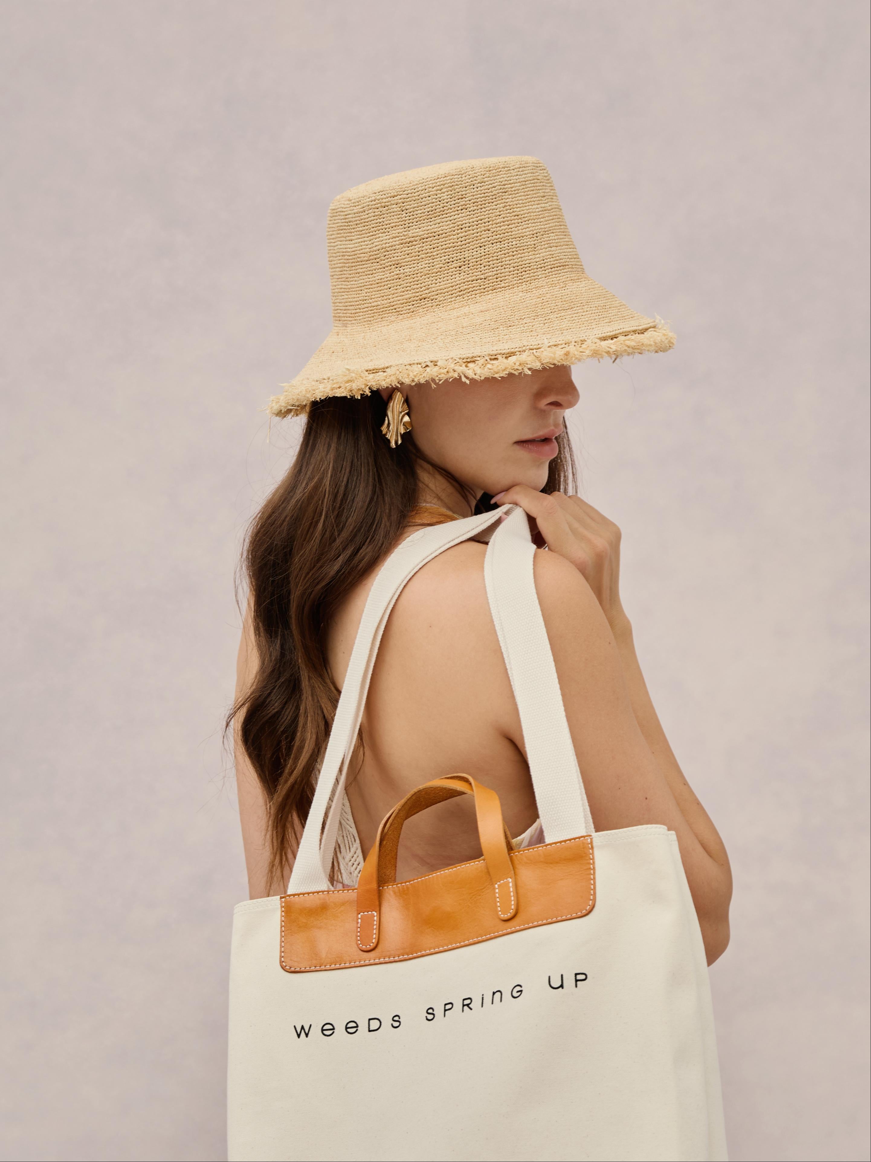 Handcrafted natural Madagascar raffia bucket hat — Lanikai | Club Hapuna