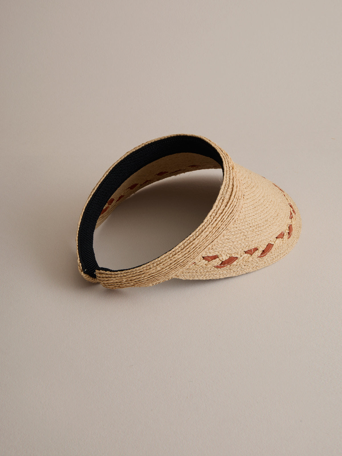 Malta brownish Madagascar raffia sporty visor | Club Hapuna