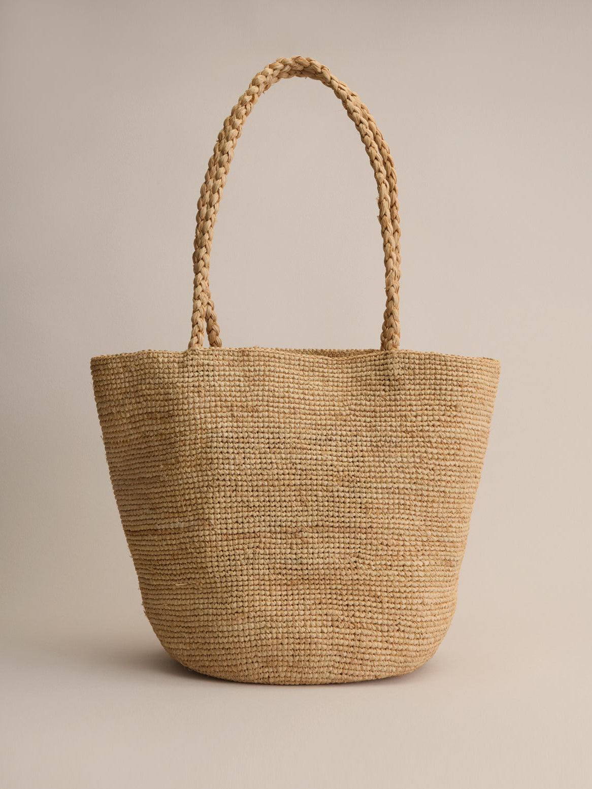 Flower Raffia Tote