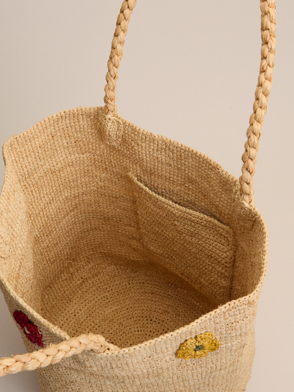 Flower Raffia Tote